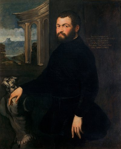 Jacopo Sansovino (1486-1570), originally Tatti, sculptor and State architect in Venice by Jacopo Robusti Tintoretto